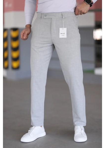 Erkek Kaliteli Likralı Italyan Kesim Her Ortama Uygun Şık ve Rahat Kısa Dilli Kumaş Pantolon