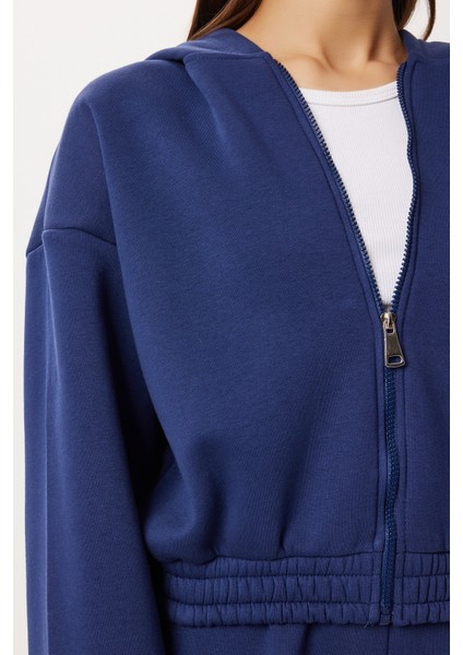 Fermuarlı Şardonlu Örme Alt-Üst Takım LDM0017 Lacivert fırsatları