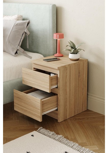 Derinkuyu 2 Çekmeceli Komodin Yatak Odası Bebek Odası Meşe modelleri