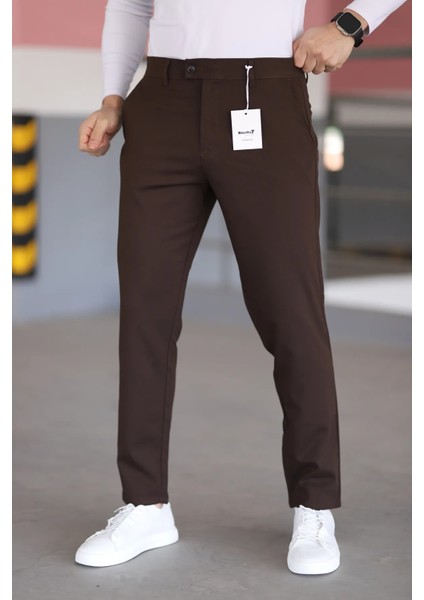 Erkek Kaliteli Likralı Italyan Kesim Her Ortama Uygun Şık ve Rahat Kısa Dilli Kumaş Pantolon