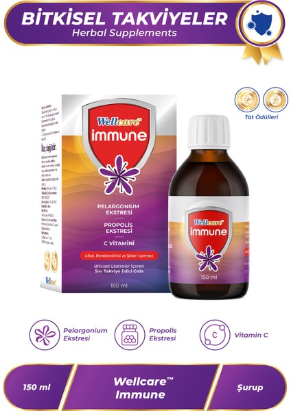 Immune Bitkisel Takviye Edici Şurup - 150 ML