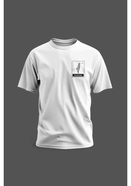 Tişört, Kısa Kollu Yan Küçük Filistin Posta Yazılı Dijital Baskılı Pamuk Rahat T-Shirt modelleri