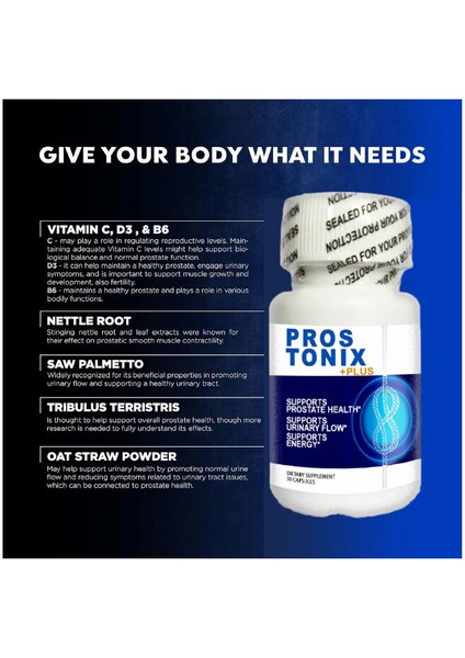 Prostonix+Plus Yaşam Enerjinizin Yeni Ritmi Erkeklere Özel Destekleyici 30'lu x 2 Adet fırsatları