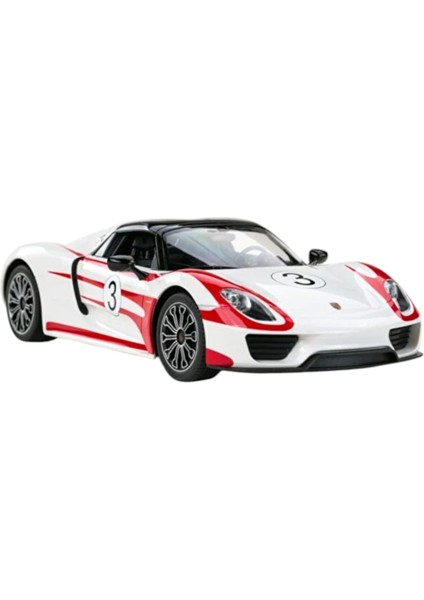 Sunman Rastar 70710 Kumandalı Araba Porsche 918 Spyder Weissach F/f R/c 2.4ghz Işıklı 1:14 6+