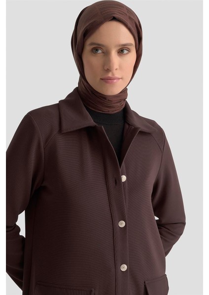 Cep Detaylı Örme Ceket 25KT1439 Acı Kahve fırsatları