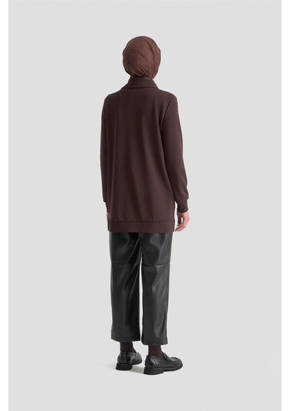 Cep Detaylı Örme Ceket 25KT1439 Acı Kahve indirimleri