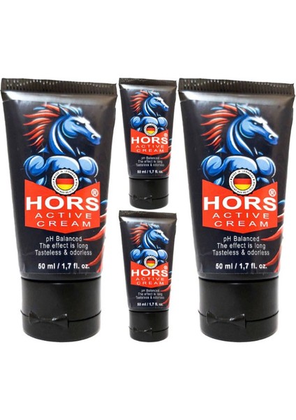 Süper Hors Active Cream 50 ml Erkek Özel Zaman ve Katılık 4 Adet