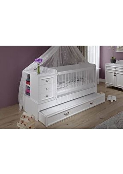 Lisa Şifonyer Beyaz MDF Malzemeden Ahşap Detaylı Modern Tasarım ve Geniş Depolama Alanı modelleri