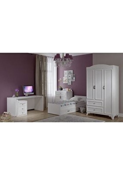 Lisa Şifonyer Beyaz MDF Malzemeden Ahşap Detaylı Modern Tasarım ve Geniş Depolama Alanı indirimleri