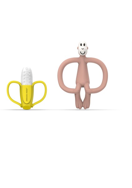 Banana-Silikon Dis Kasiyici Hediye Seti / Pembe