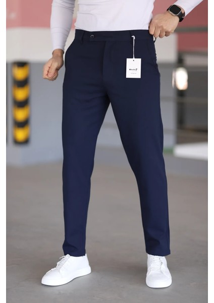 Erkek Kaliteli Likralı Italyan Kesim Her Ortama Uygun Şık ve Rahat Kısa Dilli Kumaş Pantolon