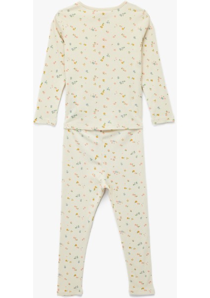 Çiçek Desenli Pamuklu 2'li Tayt ve Tişört Seti fiyatları