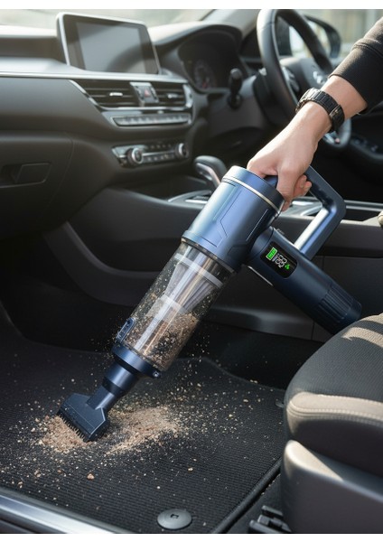 2000PA 100W Kablosuz Araç Süpürgesi – 4’ü 1 Arada Güçlü Emiş, Hepa Filtre, LED Işıklı, 5 Başlıklı modelleri