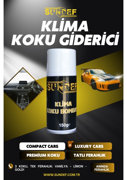 Klima Temizleyici ve Koku Giderici 150CC - VANİLYA modelleri