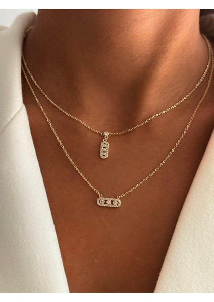 Özel Seri Ikili Görünümlü Marka Model Kolye