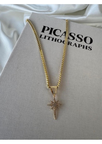 Kutup Yıldızı Zincir Çelik Kolye modelleri