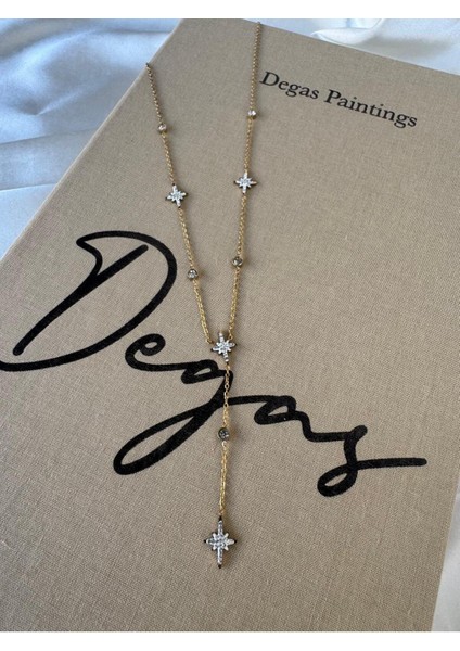 Zirkon Taşlı Kutup Yıldızı Y Model Kolye modelleri