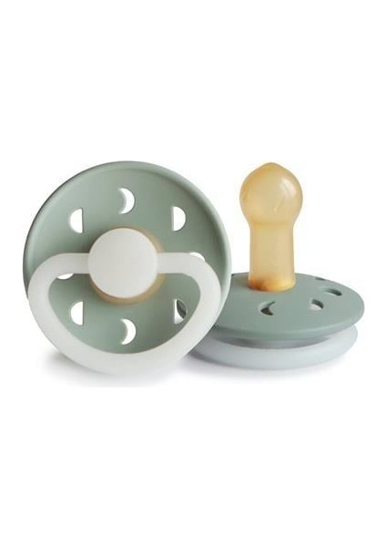Moon Phase Kauçuk Emzik - Karanlıkta Parlayan - Sage Night (0-6 Ay)