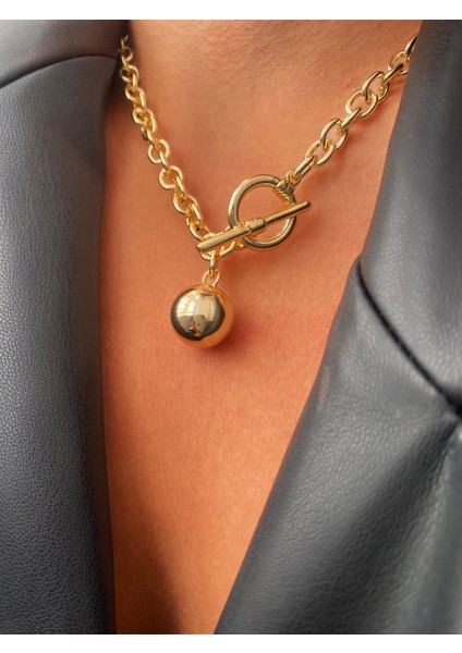 Uzun Gemici Kilit Model Top Çelik Kolye