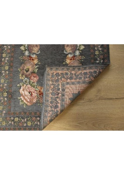 Kınay Gri Mavi Jakarlı Dokuma Goblen Dekoratif Astarsız Saçaksız Şönilli Seccade 70*115 fiyatları