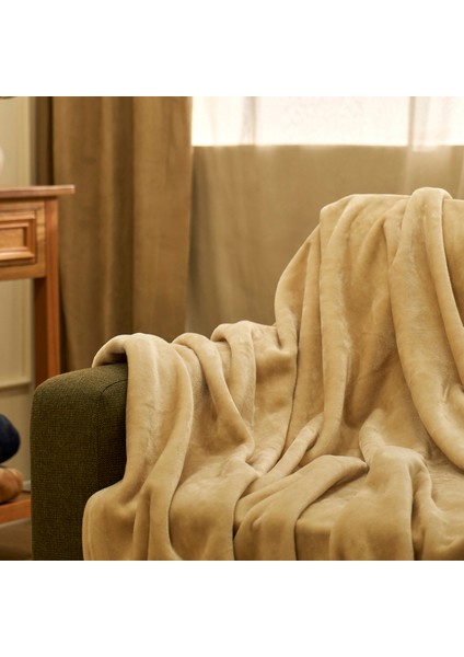 Shelly Wellsoft Tv Battaniyesi Bej (140X190 Cm)