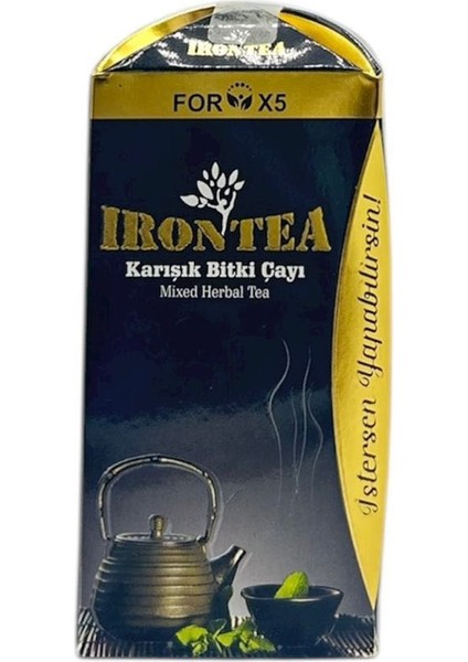 Irontea Bitkisel Sindirim Destek Çayı-Kilo Kontrolüne Yardımcı