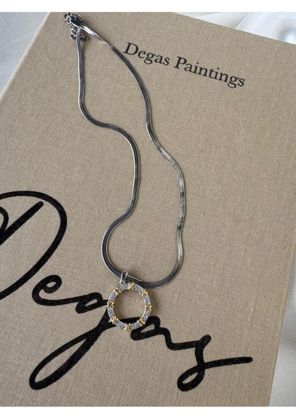 Italyan Ezme Zincirli Çelik Xoxo Kolye