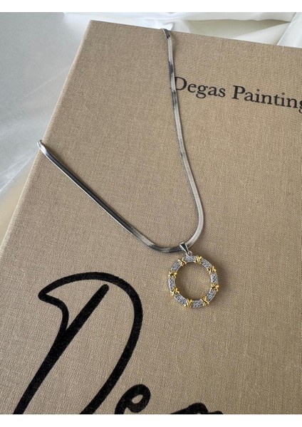 Italyan Ezme Zincirli Çelik Xoxo Kolye modelleri