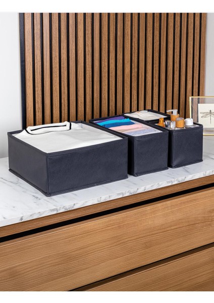 Antrasit 4'lü Çekmece Düzenleyici