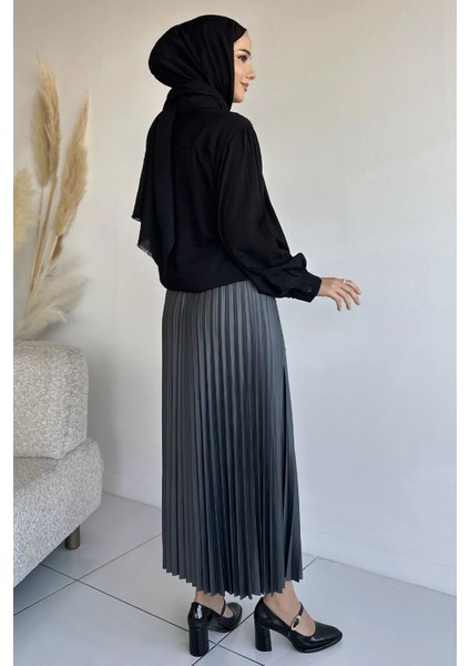 Bel Lastikli Pileli Tesettür Etek P-00019076 modelleri