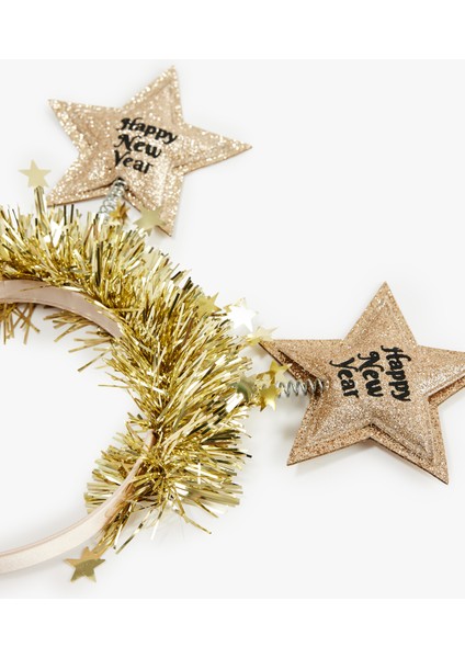 Simli Yıldız Aplikeli Yılbaşı Tacı modelleri