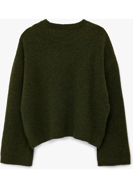 Uzun Kollu Bisiklet Yaka Triko Oversize Kazak fiyatları