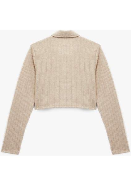 Uzun Kollu Gömlek Yaka Düğmeli Triko Pijama Üstü fiyatları