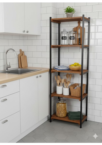 Metal Kitaplık 5 Raflı Ofis Kitaplığı Kitap Dosya Rafı Biblo Rafı Çiçeklik Rafı fiyatları