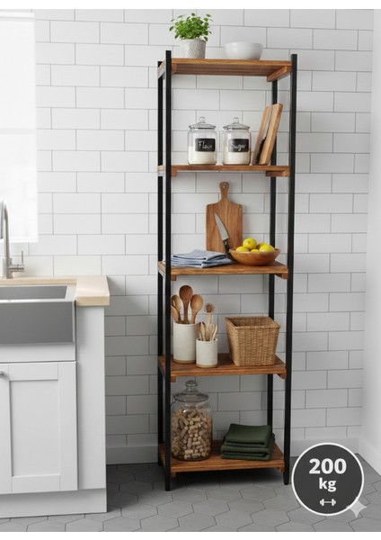 Metal Kitaplık 5 Raflı Ofis Kitaplığı Kitap Dosya Rafı Biblo Rafı Çiçeklik Rafı indirimleri