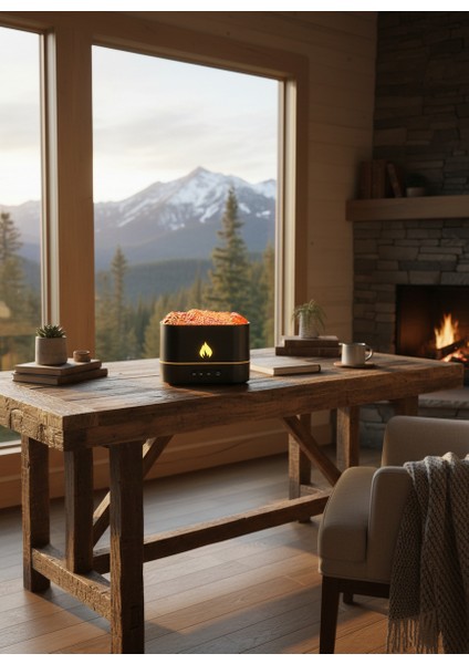 3D Alev Efektli Ultrasonik Hava Nemlendirici – Renkli LED Işıklı Aromaterapi Difüzör modelleri