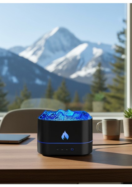 3D Alev Efektli Ultrasonik Hava Nemlendirici – Renkli LED Işıklı Aromaterapi Difüzör fırsatları