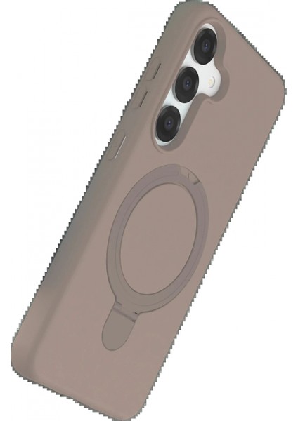 Samsung Galaxy S25 Regal Magsafe Standlı Kapak - Çöl Titanyum modelleri