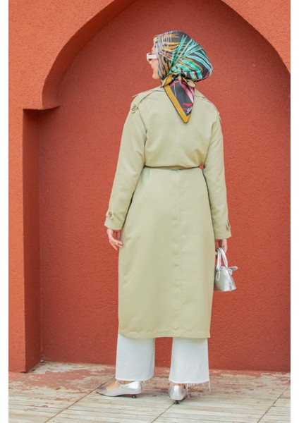 Rodi Uzun Astarlı Trençkot-Mint modelleri