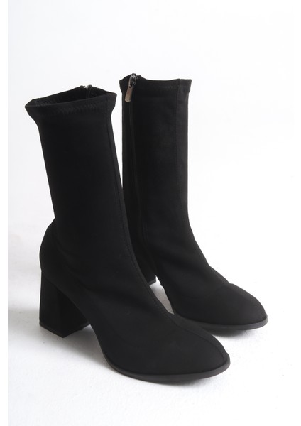 Kadın Bot Streç Siyah Kalın Topuklu Içten Fermuarlı Agnes indirimleri