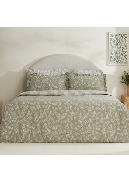 Carlo %100 Pamuk Tek Kişilik Nevresim Takımı Adaçayı