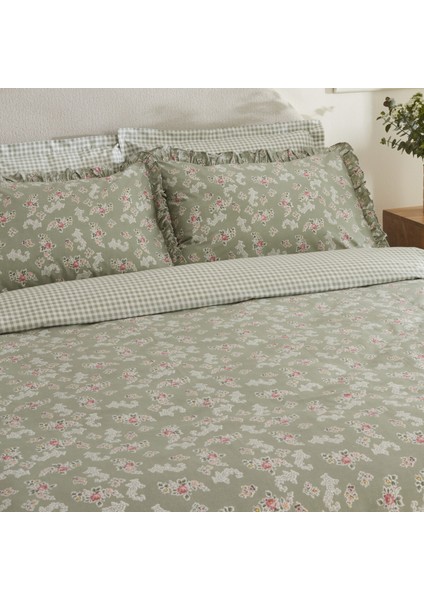 Carlo %100 Pamuk Tek Kişilik Nevresim Takımı Adaçayı modelleri