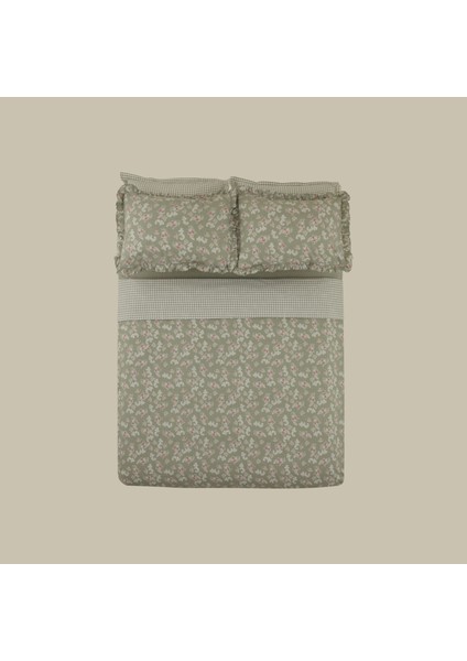 Carlo %100 Pamuk Tek Kişilik Nevresim Takımı Adaçayı