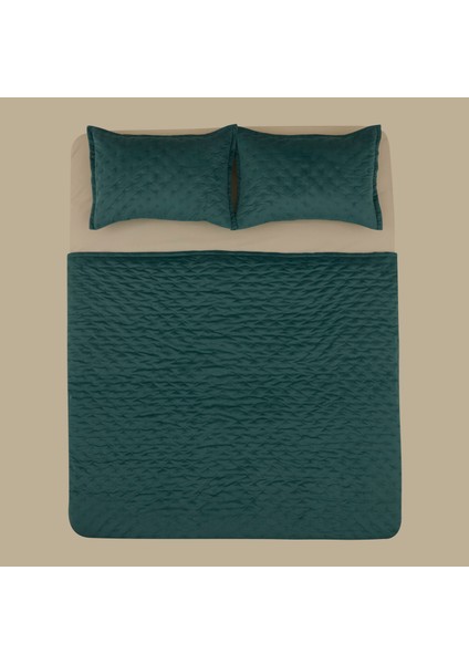 Granel Çift Kişilik Kadife Yatak Örtüsü Petrol indirimleri