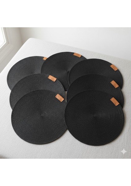 Amerikan Servis 6 Adet 32CM Supla Siyah Runner