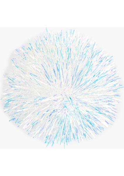 Simli Metal Aksesuarlı Ponpon Anahtarlık