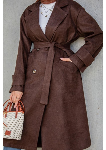 Milla Astarsız Yün Kaşe Kaban-Kahve fiyatları