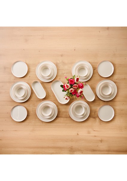 Bone 27 Parça Yemek Takımı - Beyaz