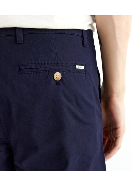 Erkek Lacivert Slim Fit Şort