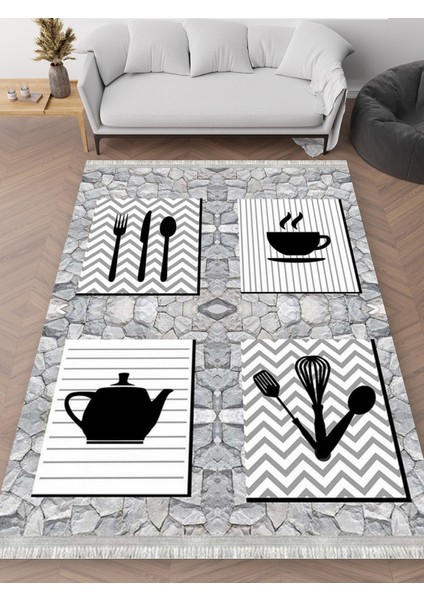 Destek Halı MK-9019A – Makinede Yıkanabilir, Kaymaz Taban, Dijital Baskı Halı